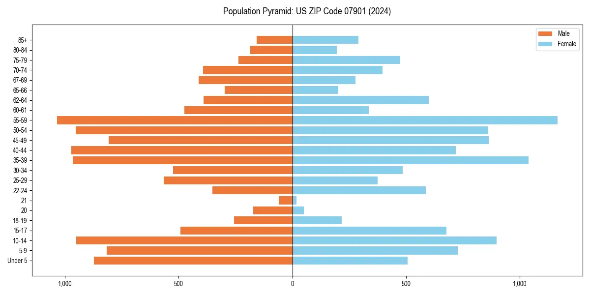 Population pyramid for 