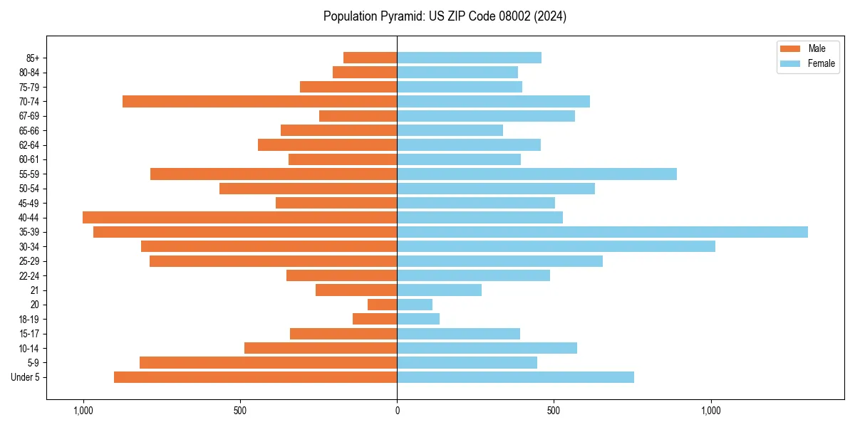 Population pyramid for 