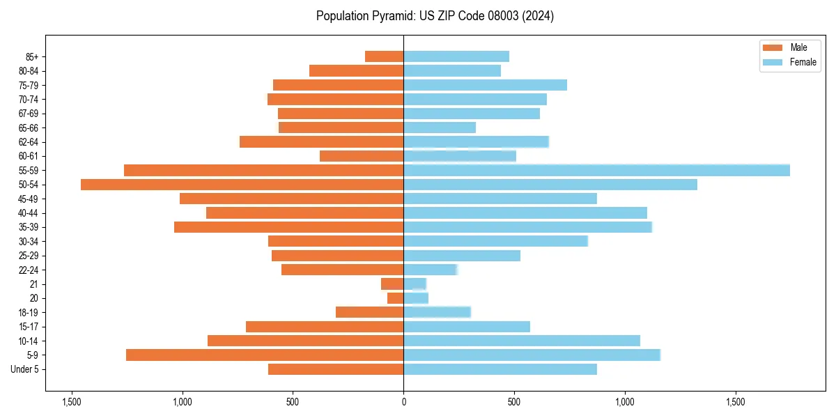 Population pyramid for 