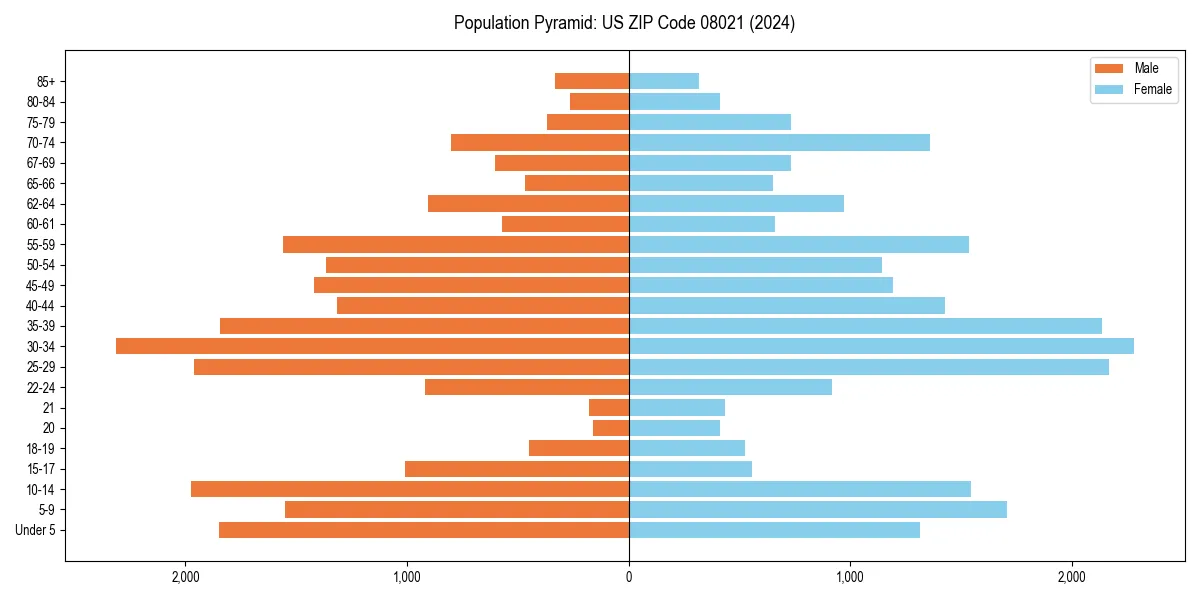 Population pyramid for 