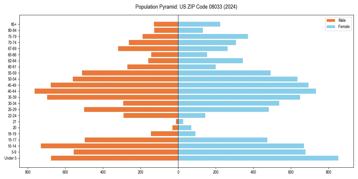 Population pyramid for 
