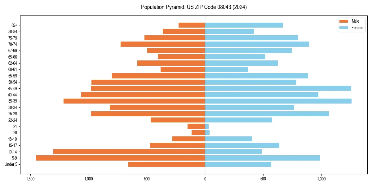 Population pyramid for 