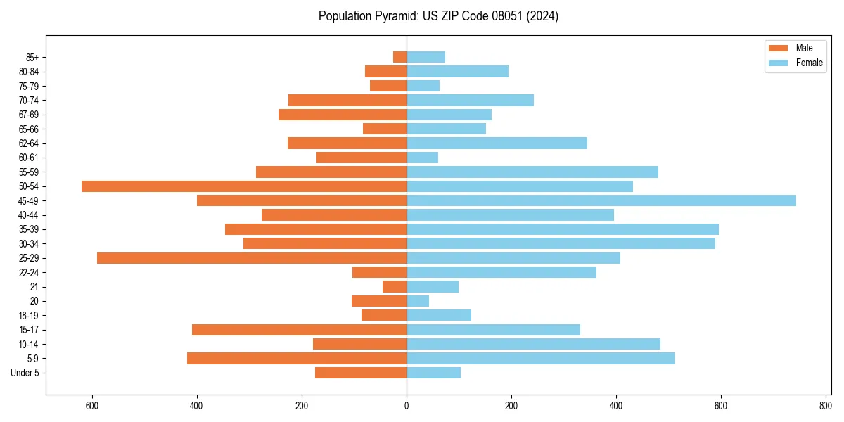 Population pyramid for 