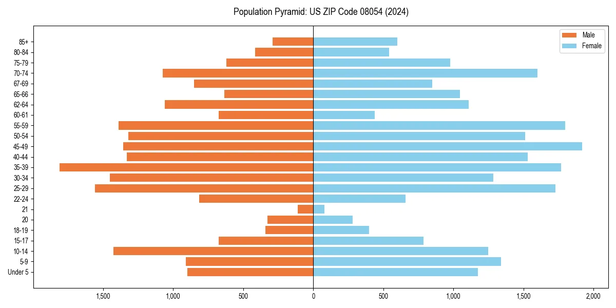 Population pyramid for 