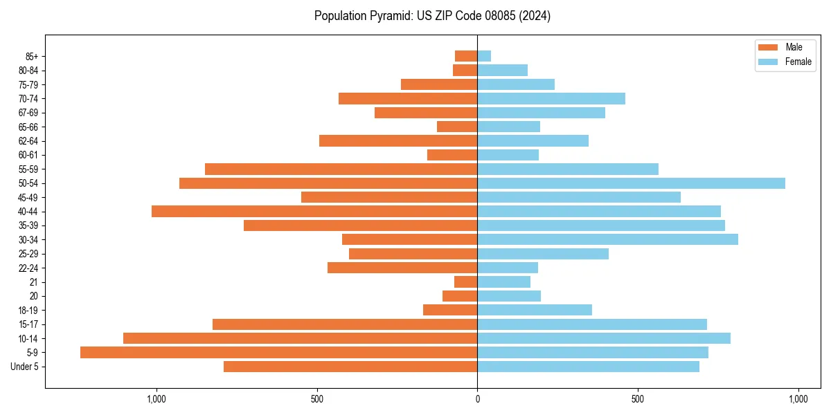 Population pyramid for 