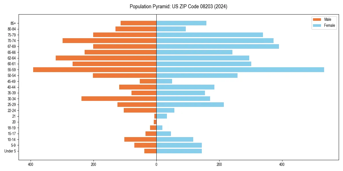 Population pyramid for