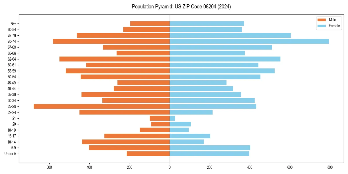 Population pyramid for 