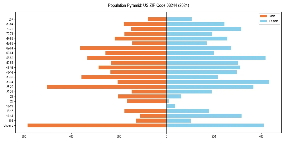 Population pyramid for 