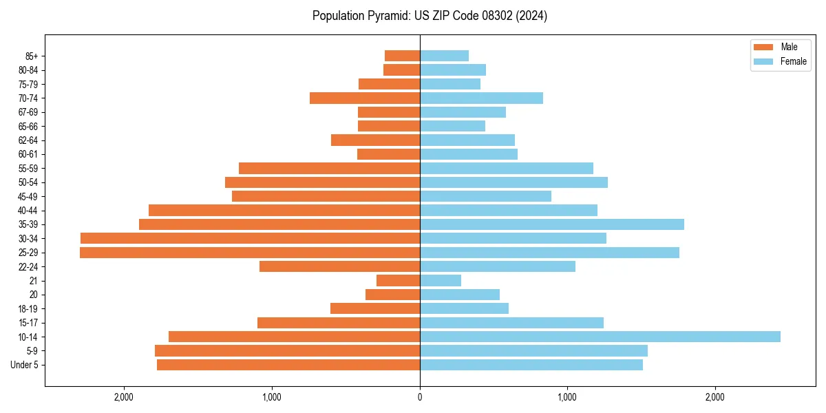 Population pyramid for 