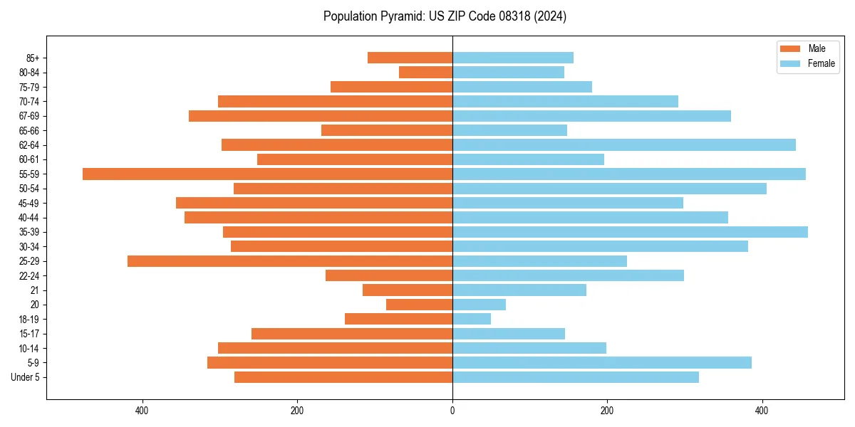 Population pyramid for 