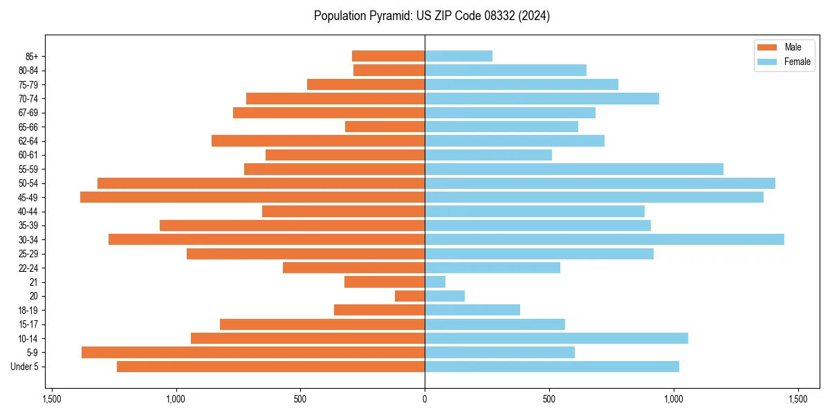 Population pyramid for 