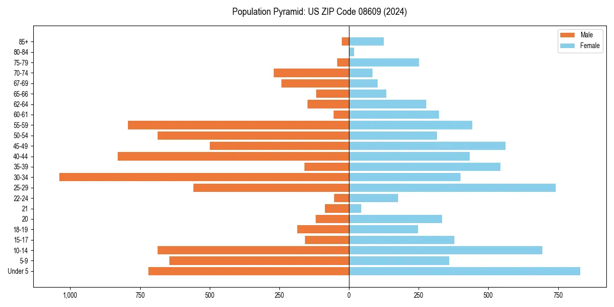 Population pyramid for 