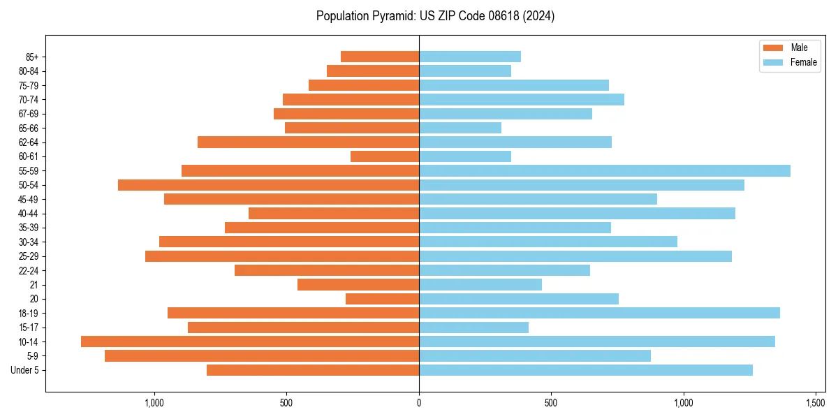 Population pyramid for 
