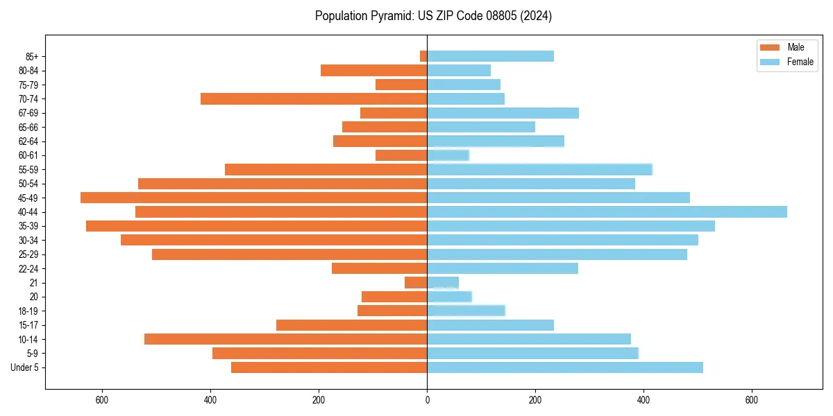 Population pyramid for 