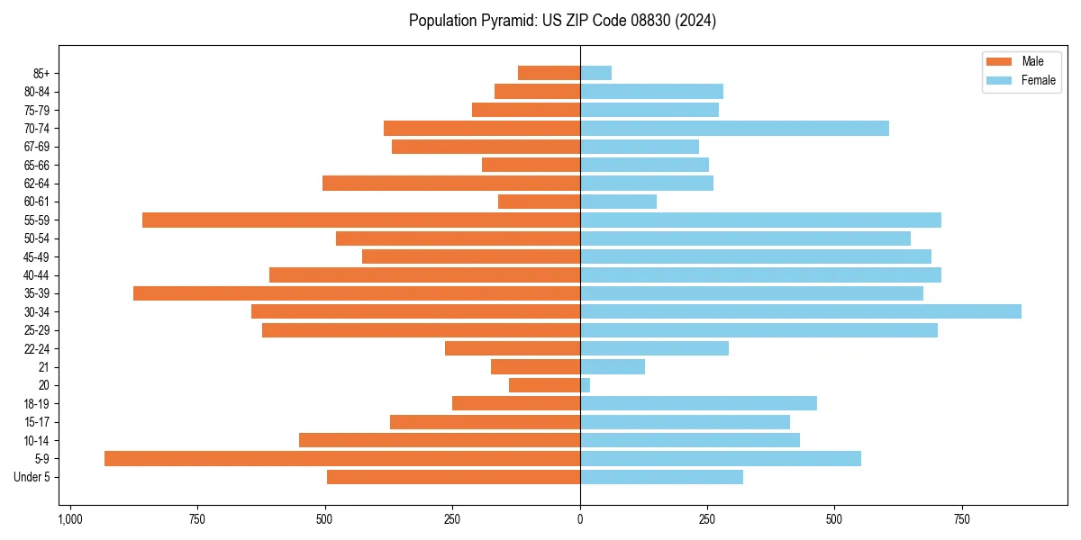 Population pyramid for 
