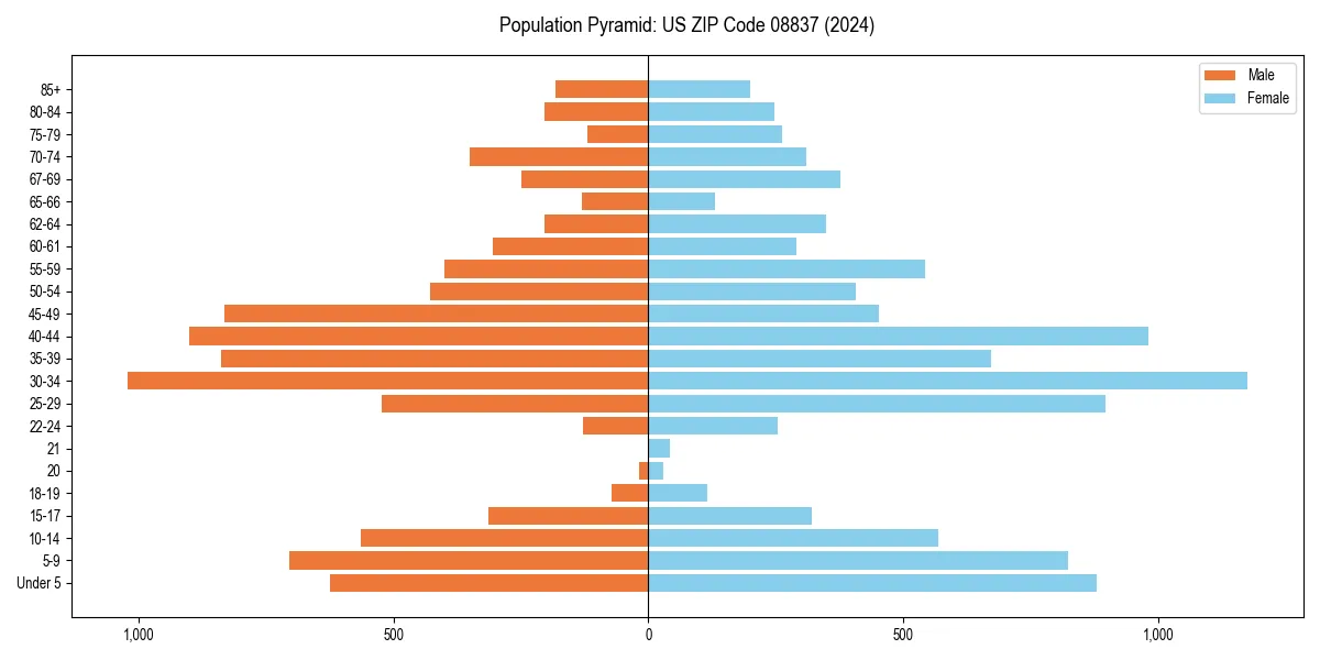 Population pyramid for 