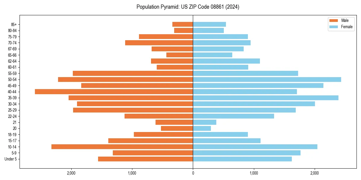 Population pyramid for 