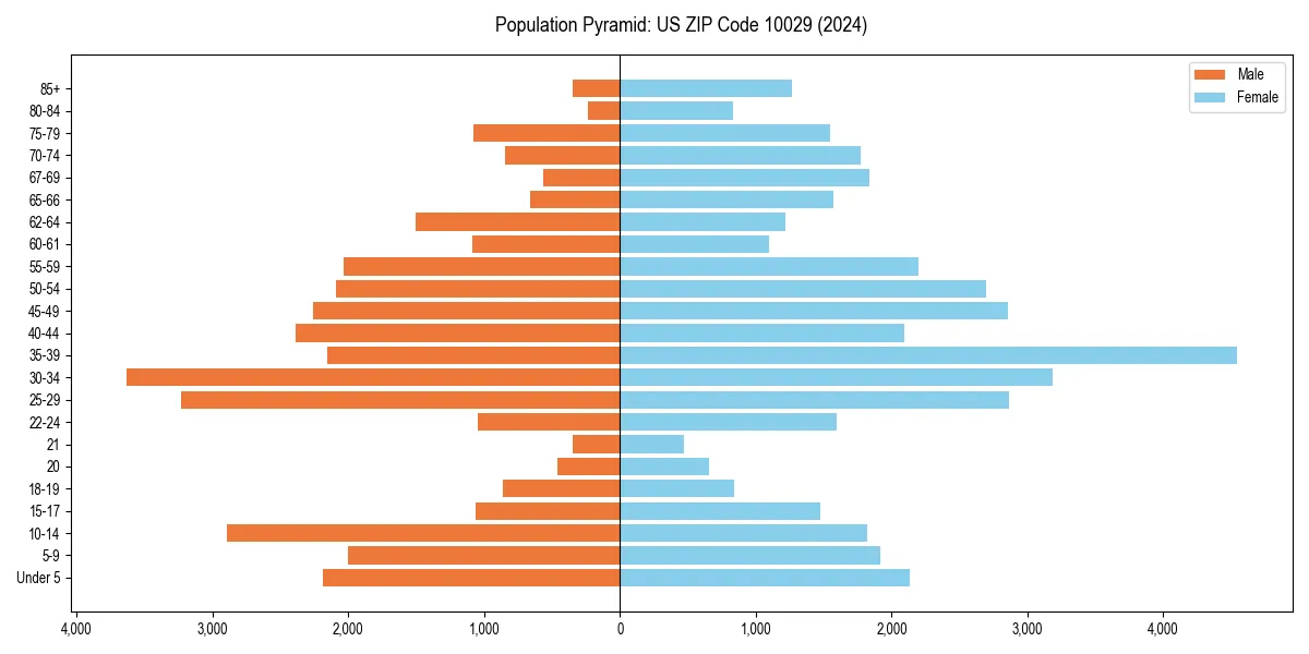 Population pyramid for 