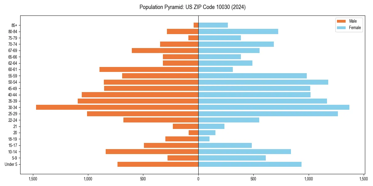 Population pyramid for 