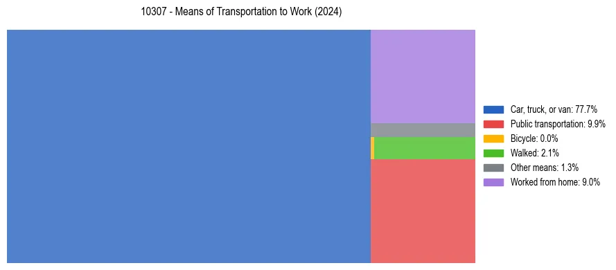 Commute modes in US ZIP Code 10307