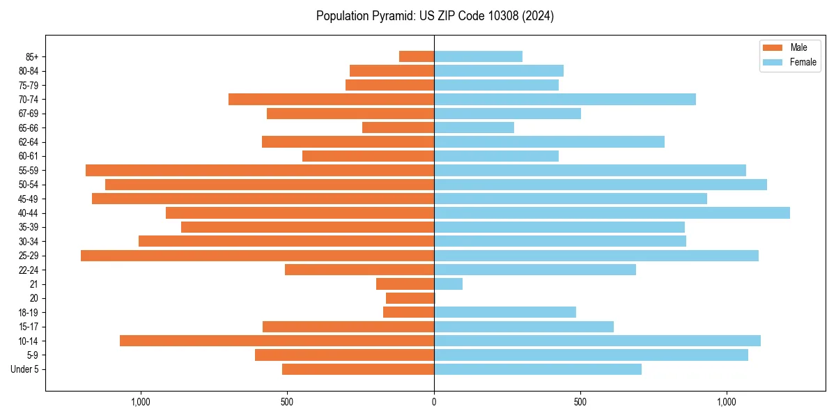 Population pyramid for