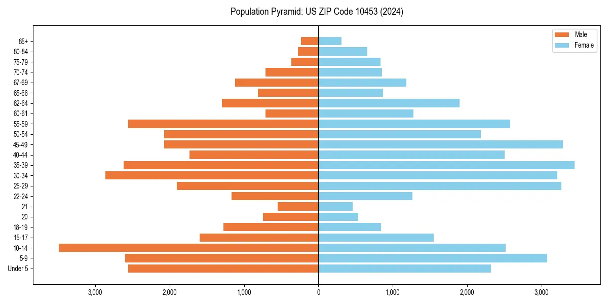 Population pyramid for