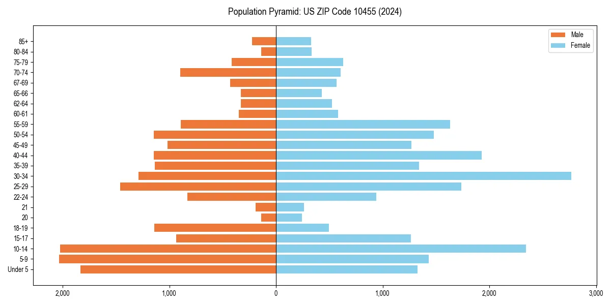 Population pyramid for