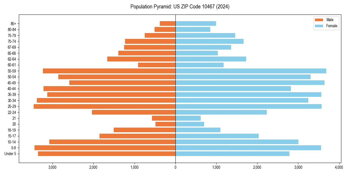 Population pyramid for 