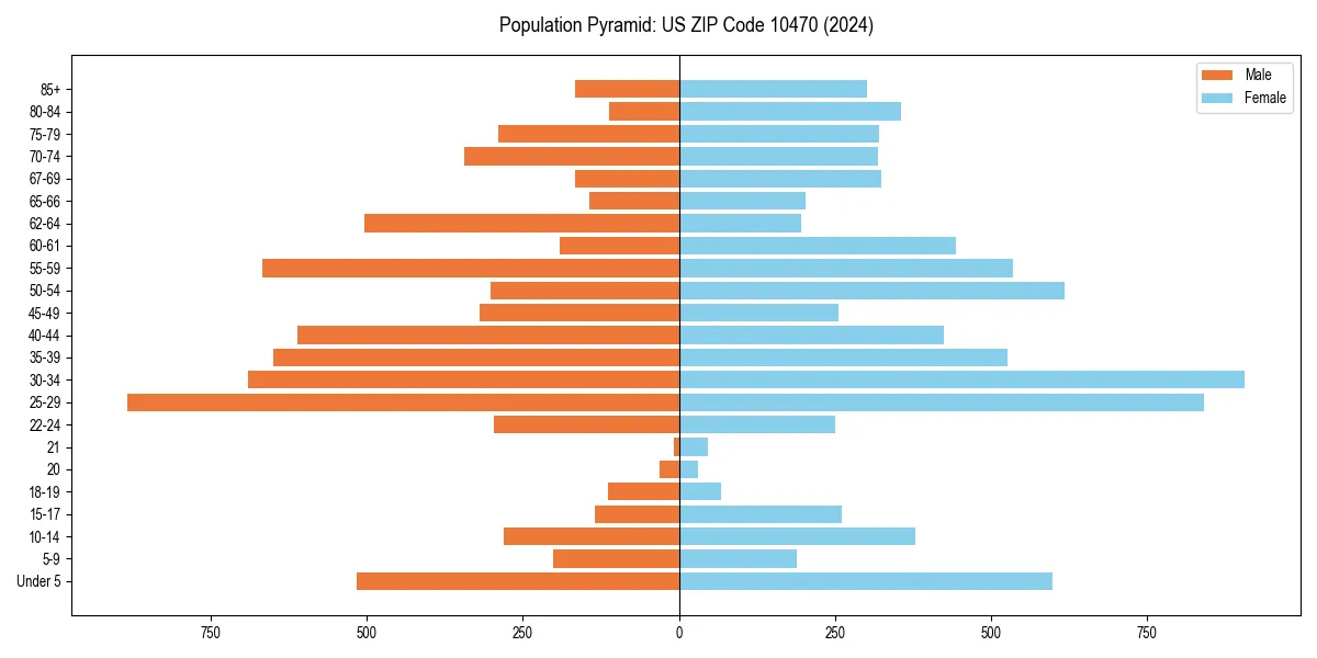 Population pyramid for