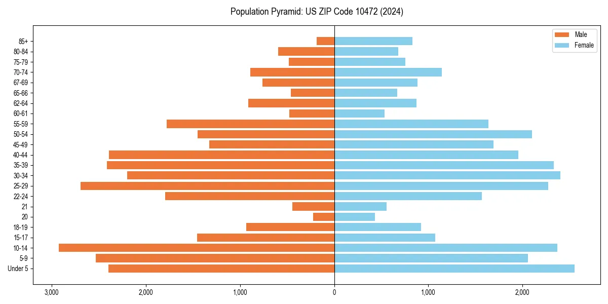 Population pyramid for
