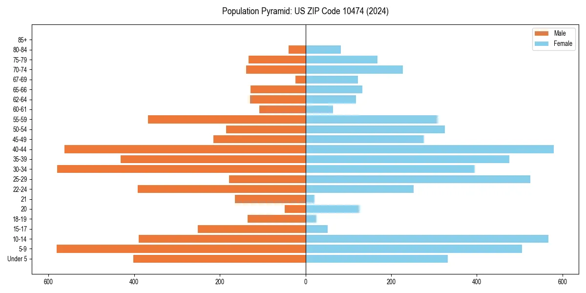Population pyramid for