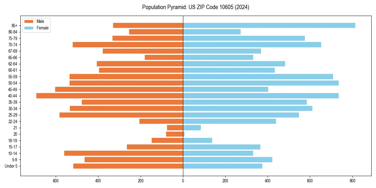 Population pyramid for 