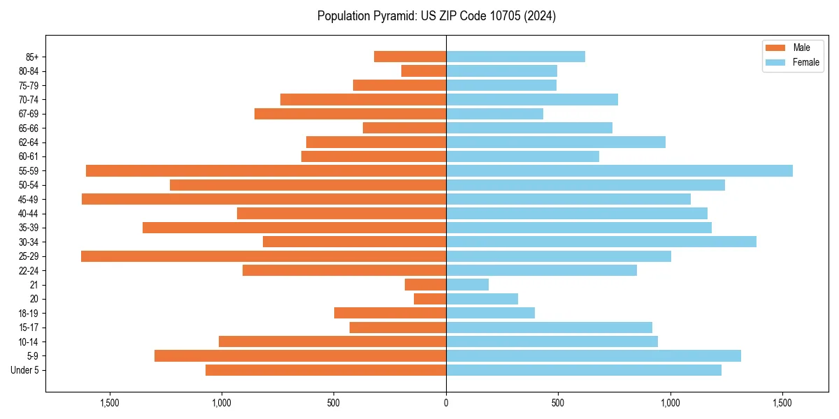 Population pyramid for 