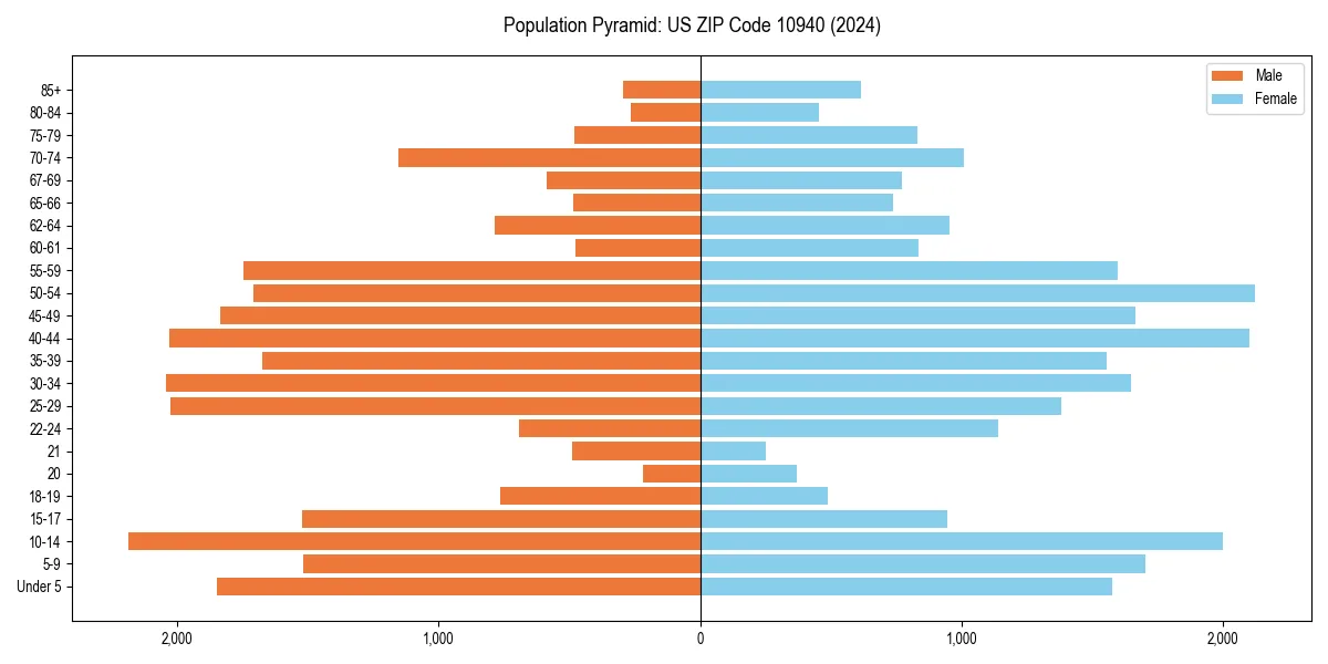 Population pyramid for 