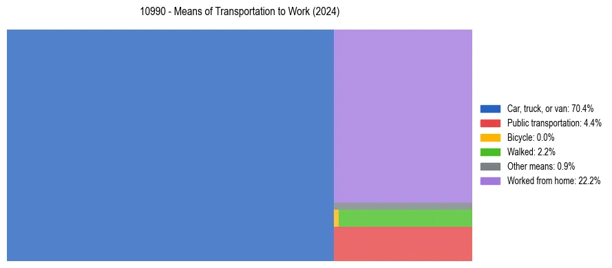 Commute modes in US ZIP Code 10990