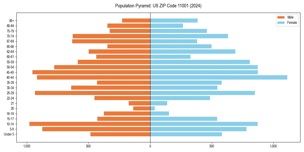 Population pyramid for 