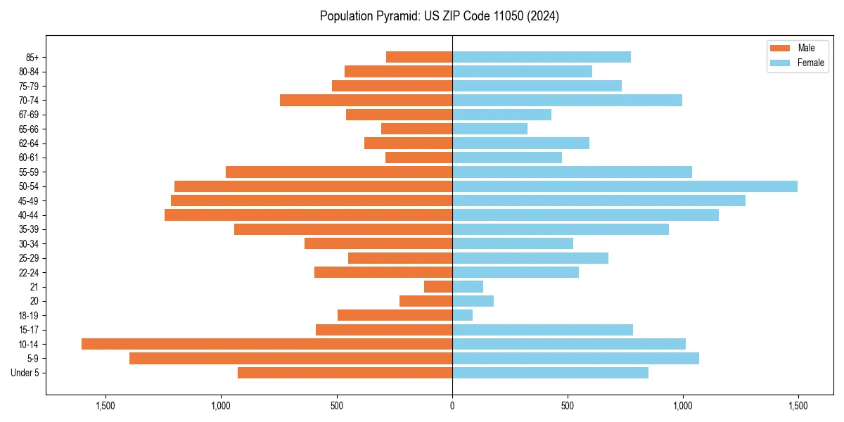 Population pyramid for 