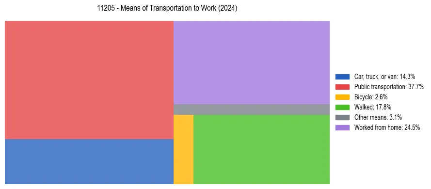 Commute modes in US ZIP Code 11205