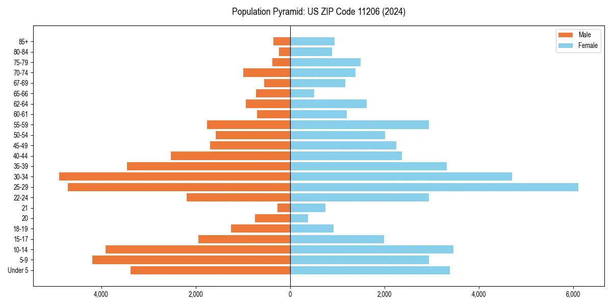 Population pyramid for 