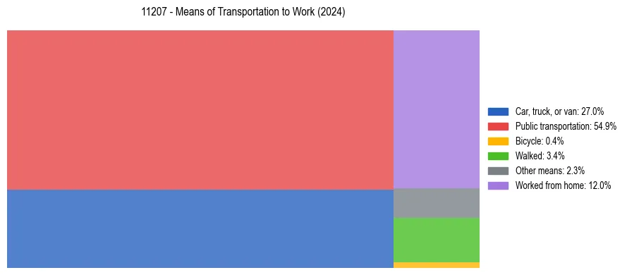 Commute modes in US ZIP Code 11207