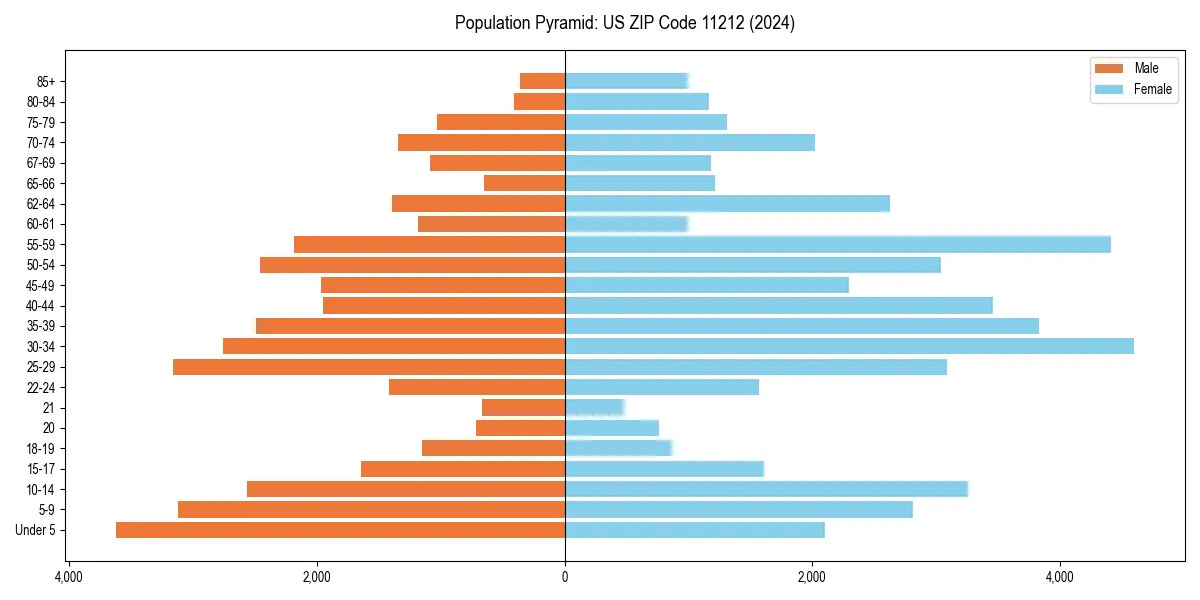 Population pyramid for 