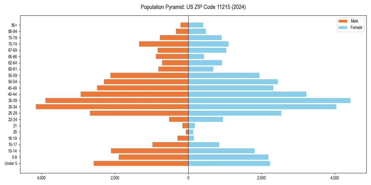 Population pyramid for 