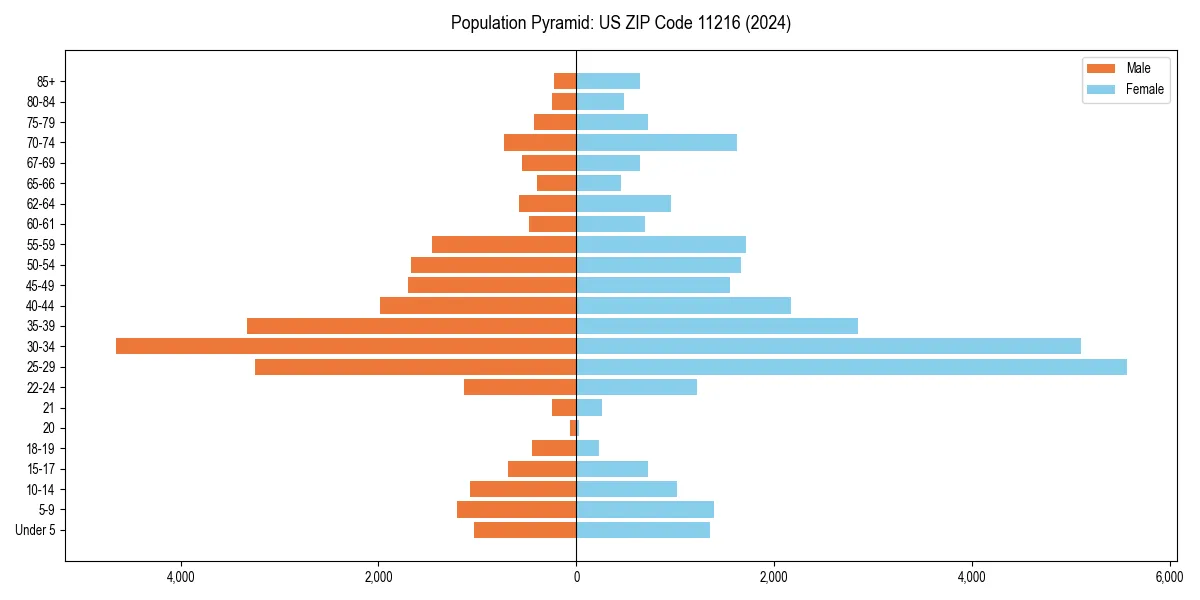 Population pyramid for 
