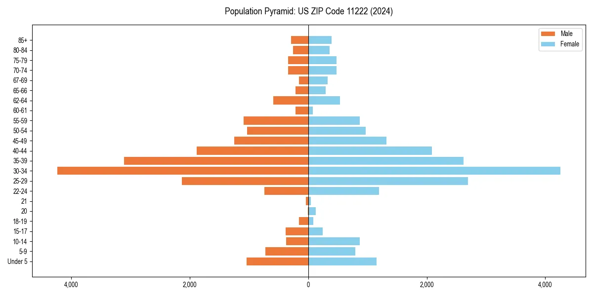 Population pyramid for 