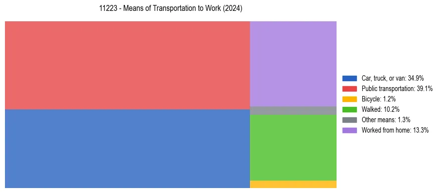 Commute modes in US ZIP Code 11223