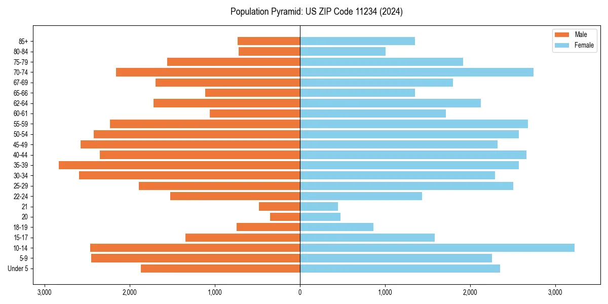 Population pyramid for 