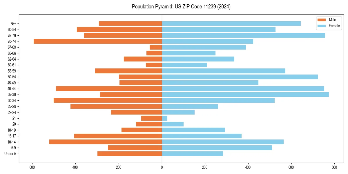 Population pyramid for 
