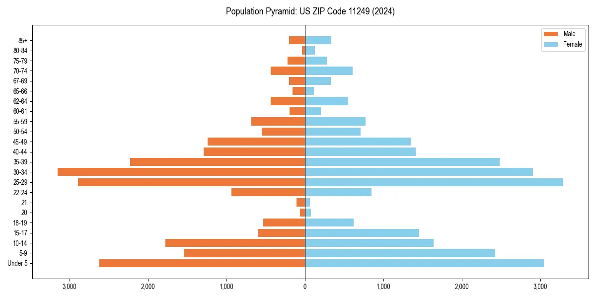 Population pyramid for 