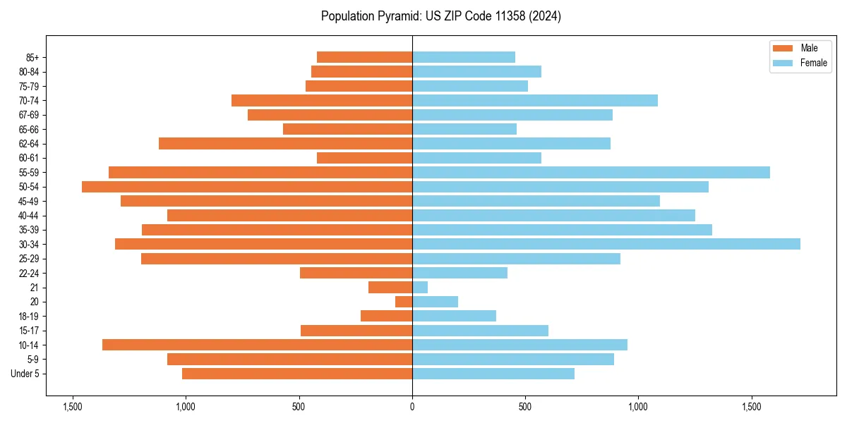 Population pyramid for 