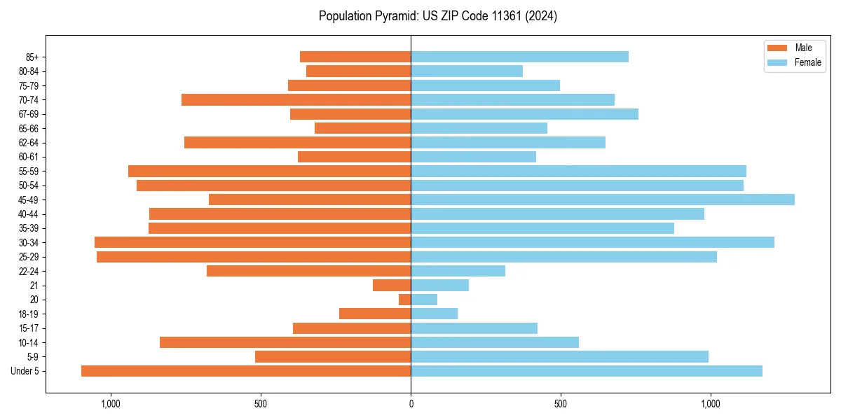 Population pyramid for 